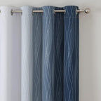 Estelar Textiler Full Room Darkening Greyish White and Navy Blue Blackout - Image 4