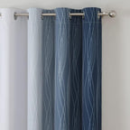 Estelar Textiler Full Room Darkening Greyish White and Navy Blue Blackout - Image 4