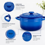 Mini Cocotte 16oz Ceramic Casserole Dishes with Handles & Lid,Set of 4 Oven Microwave Dishwasher Safe Ramekins