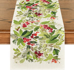 Artoid Mode Holly Christmas Table Runner Home Party Decor 13x120 Inch