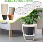 6 PCS Round Planter Inserts for Large Tall Pots,10" 11'' 12'' Stainless Steel Flower Pot Lift Insert Portable Planter Accessories Use Less Potting Soil,for Inside Pots with Drainage Hole