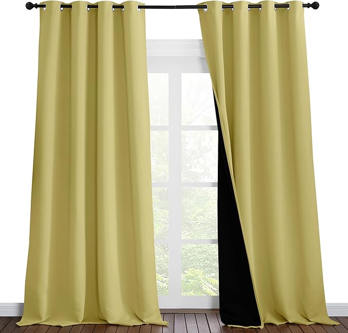 NICETOWN 100% Blackout Blinds, 52 inches x 102 inches, Laundry Room Decor by NICETOWN