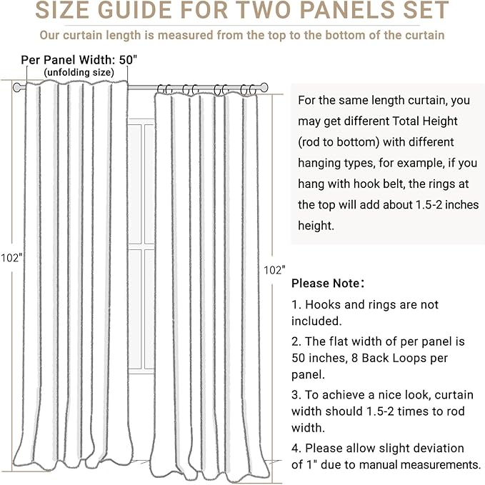 100% Blackout Shield Linen Blackout Curtains - Image 7