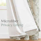 jinchan Linen Blend Floral Curtains - Image 5