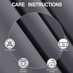 LEMOMO Blackout Curtains 66 x 54 Inch Long Grey Curtains Set of 2 Panels Room - Image 4