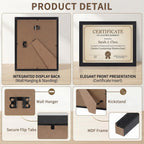 Edenseelake 8.5 x 11 Certificate Picture Frame 5 Pack, Black Diploma Frames