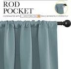 NICETOWN Greyish Blue Blackout Curtains Panels - Image 2