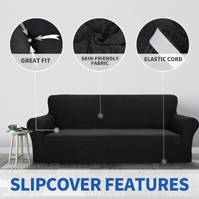 ZNSAYOTX 1 Piece Jacquard Chair Slipcovers - Image 5