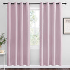 NICETOWN Baby Pink Blackout Curtains 78 inches Length by NICETOWN