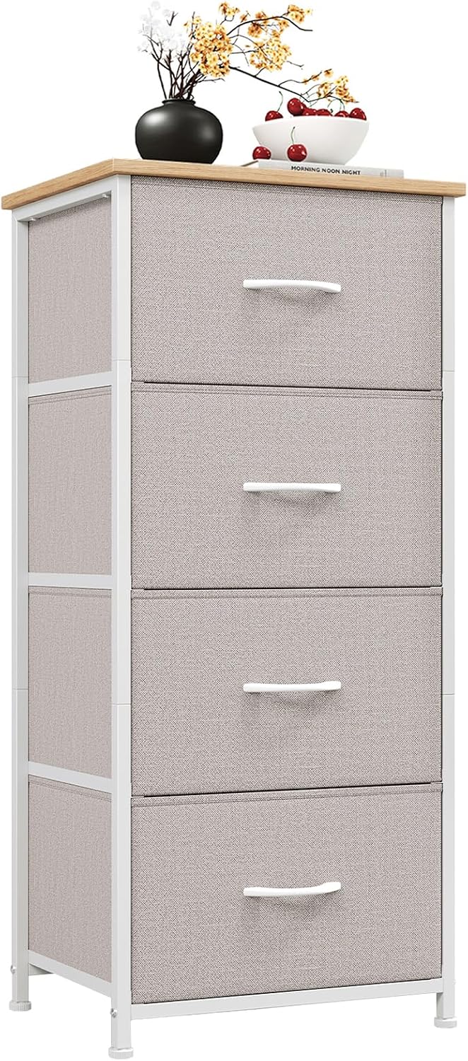 Somdot Tall Dresser for Bedroom, 5 Drawer Storage Cabinet, White