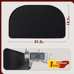 SUNICO 1 MM Fire Resistant Rugs for Fireplace, 2'7.5'' x 1'7.7'', Black