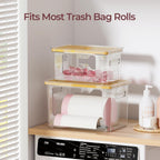 Delamu 2 Pack (XL+S) Trash Bag Dispenser, Stackable Garbage Bag Holder