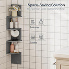 HOOBRO Corner Shelf Wall-Mounted, Set of 2 Floating Corner Shelves for Wall