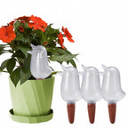 4 Pack Self Watering Spikes for Indoor Plants, Plant Watering Devices with Bird Shape, Automatic Irrigation Spikes for Potted Plants, Vacation Plant Waterer System (Red)