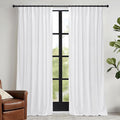 RYB HOME White Velvet Curtains 72 inches by RYBHOME