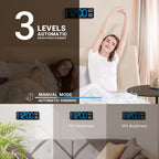 10" Digital Wall Clock Large LED Display Blue