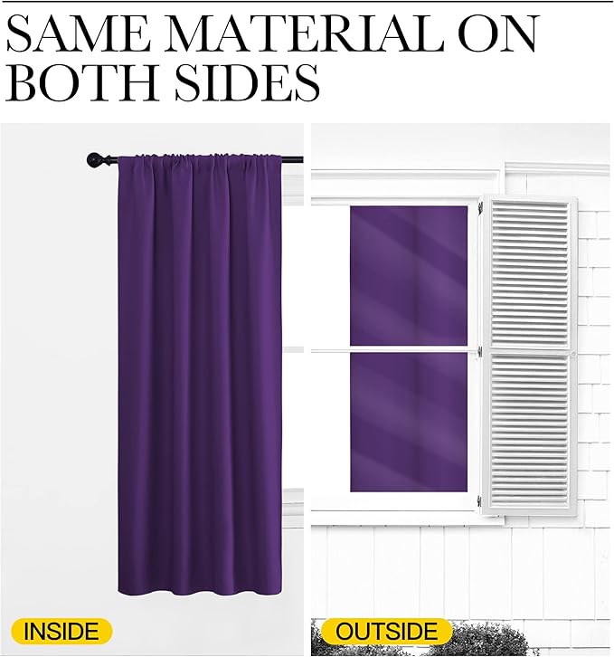 NICETOWN Kitchen Curtains Blackout Drapes & Curtains, Energy Smart Window - Image 6