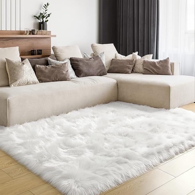 LOCHAS Soft Fluffy Faux Fur Rugs - Image 2