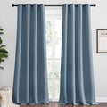 NICETOWN Smoky Blue Blackout Curtains 120 inches Length by NICETOWN