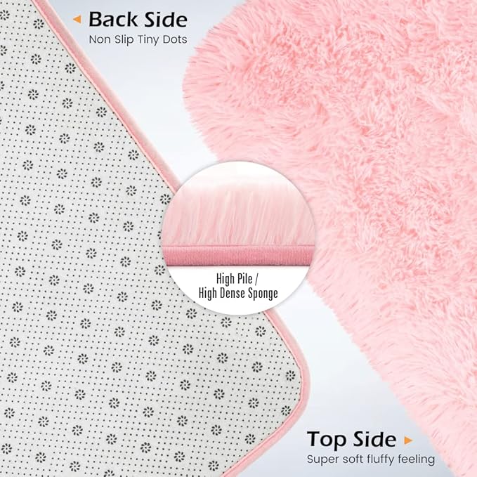 Amearea Premium Soft Area Rug 4x5.3 Feet, Fluffy Carpet - Image 3