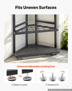 VEVOR Garden Tool Organizer for Corner, 17 Slots, Metal Garage Storage Rack