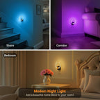 JandCase Night Light, Color Changing Night Lights Plug into Wall, 1 Pack