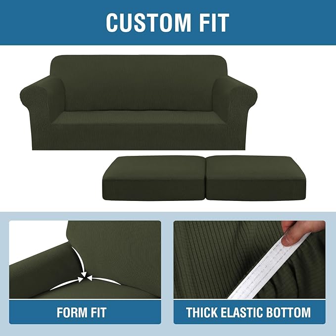 H.VERSAILTEX 3 Piece Stretch Sofa Covers - Image 4