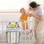 Maliton Hanging Diaper Caddy Organizer Hold 52+ Diapers(Gray Cloud)