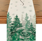 Artoid Mode Forest Hello Winter Table Runner Home Party Decor 13x108 Inch