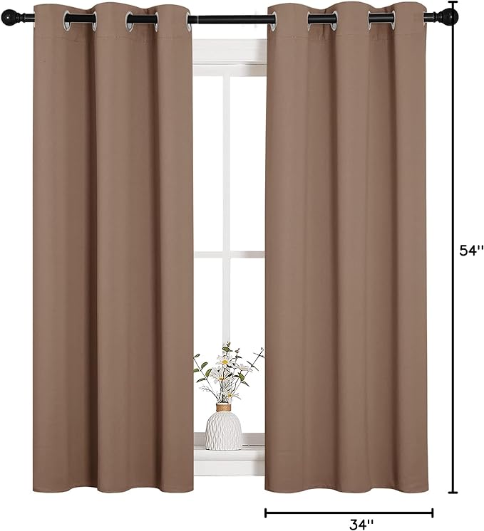 NICETOWN Window Draperies Room Darkening Curtain Panels, Window Treatment - Image 9