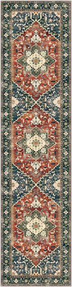 Yamaziot Washable Runner Rug, 2x8 Non-Slip Boho Vintage Hallway Rug Runner - Image 2