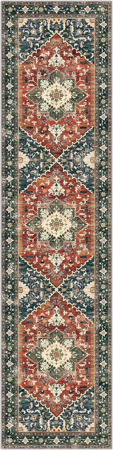 Yamaziot Washable Runner Rug, 2x8 Non-Slip Boho Vintage Hallway Rug Runner - Image 2