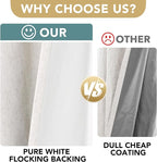 H.VERSAILTEX Sliding Door Curtains, Linen 100% Blackout Curtains Durable Thick - Image 3