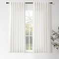 Neutral Linen Curtains 45 Inch Length by Nanspring