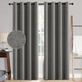 MIULEE Linen Texture 90 Inches Curtains by MIULEE
