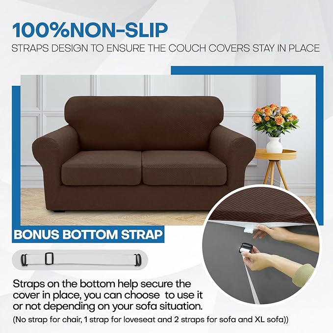 XINEAGE 2026 New 4 Pieces Extra Large Couch Covers - Image 5