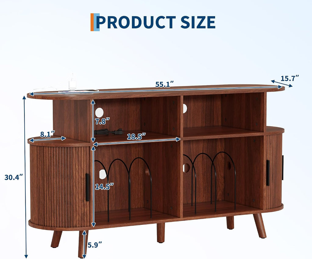 Mid-Century Modern Record Player Stand