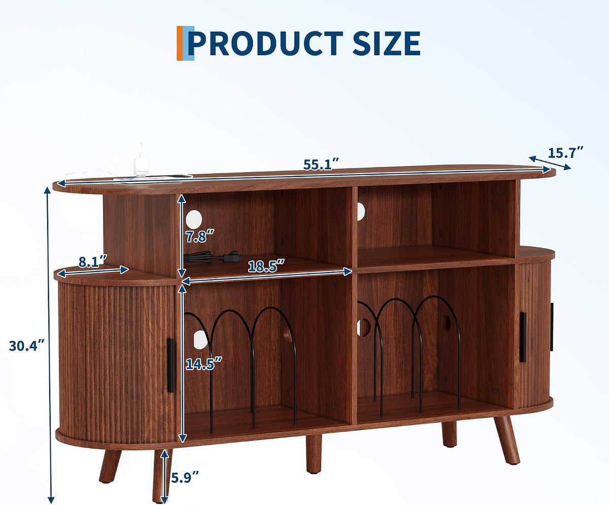 Mid-Century Modern Record Player Stand