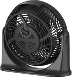 COMFORT ZONE 11" 3-Speed Tabletop Air Circulator Fan with Tilt, Black