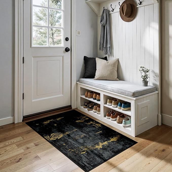 Washable Area Rugs 3x4 Non-Slip Modern Abstract Soft - Image 3