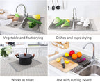 Tomorotec Roll Up Dish Drying Rack Over Sink, 304 Steel, 17.7x15.5, Grey