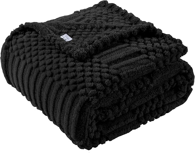 90x104 Inch Black King Size Blanket by Unknown