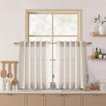 Nanspring Beige Farmhouse Curtains 30 Inch Length by Nanspring