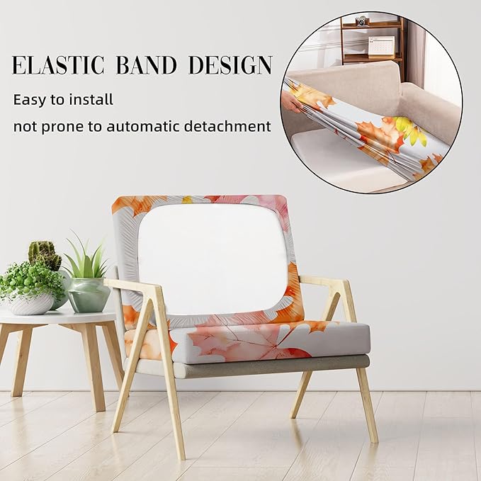 8Pcs Outdoor Cushion Covers, Patio Cushion Covers, Stretch Elastic Slipcovers - Image 5