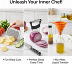 13-Piece Kitchen Gadget Set (Includes Storage Basket) — Features Kitchen Shears, Garlic Press, Knife Sharpener, Julienne Peeler, Standard Peeler, Anti-Scald Tongs (13 PCS)