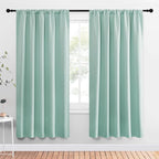 NICETOWN Window Curtains Blackout Drapes, Aqua Blue, 1 Pair, 52 by 72-Inch by NICETOWN