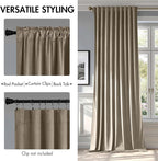 MIULEE Taupe Velvet Curtains 90 inches - Image 2