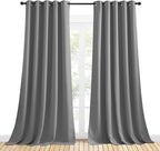 NICETOWN Silver Grey Blackout Curtain Panels - Image 2