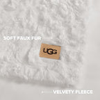 UGG Adalee Faux Fur King Blanket, Double-Sided Fluffy Blanket, Cozy Oversized - Image 3