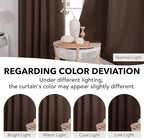 Deconovo Blackout Curtains, Thermal Insulated, W52 x L63 2 Panels, Back Tab - Image 6